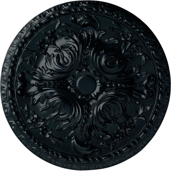 Ekena Millwork Amelia Ceiling Medallion (Fits Canopies up to 2 3/8"), Hand-Painted Night Shade, 19 5/8"OD x 3/4"P CM20AMNSF - main